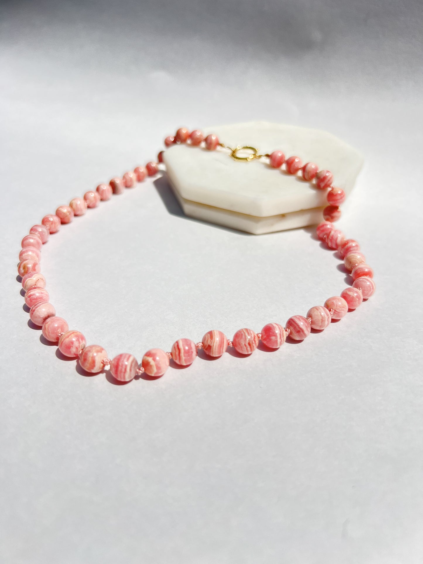 Rhodocrosite Beaded Necklace