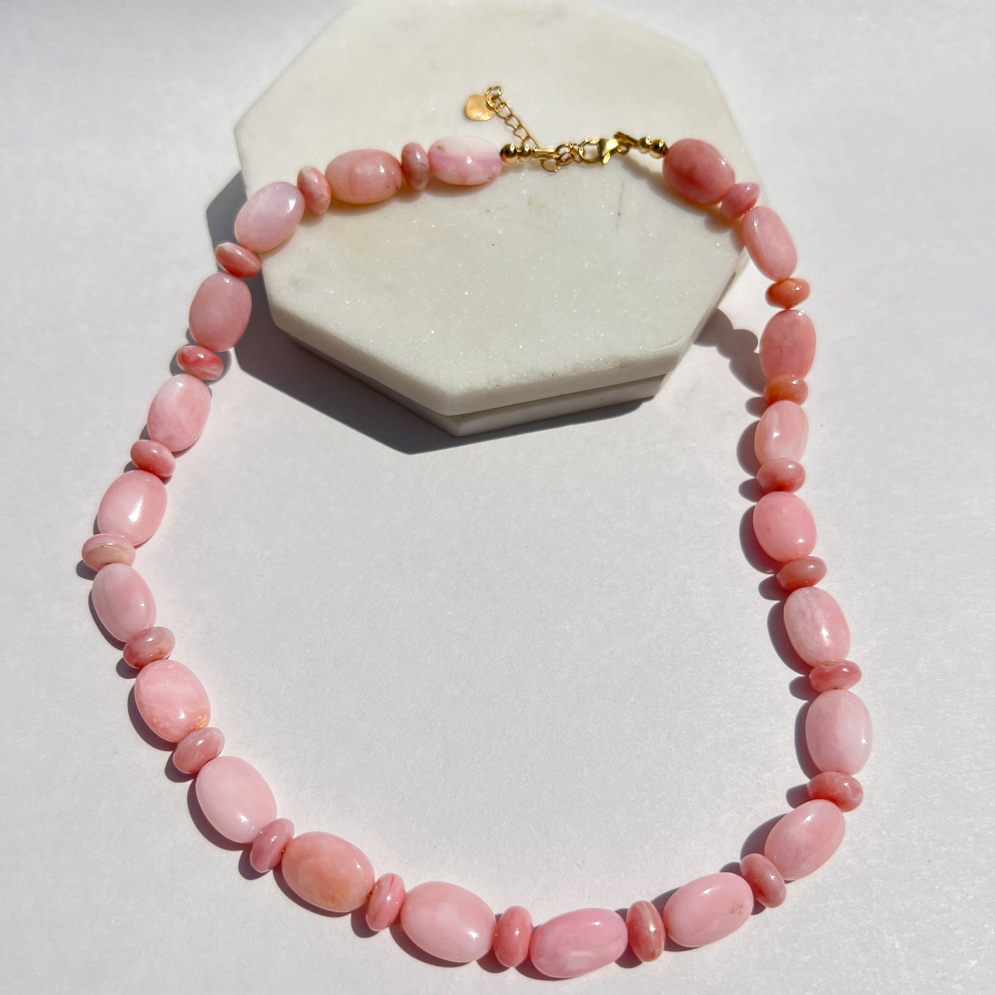 Pink Opal Beaded Necklace