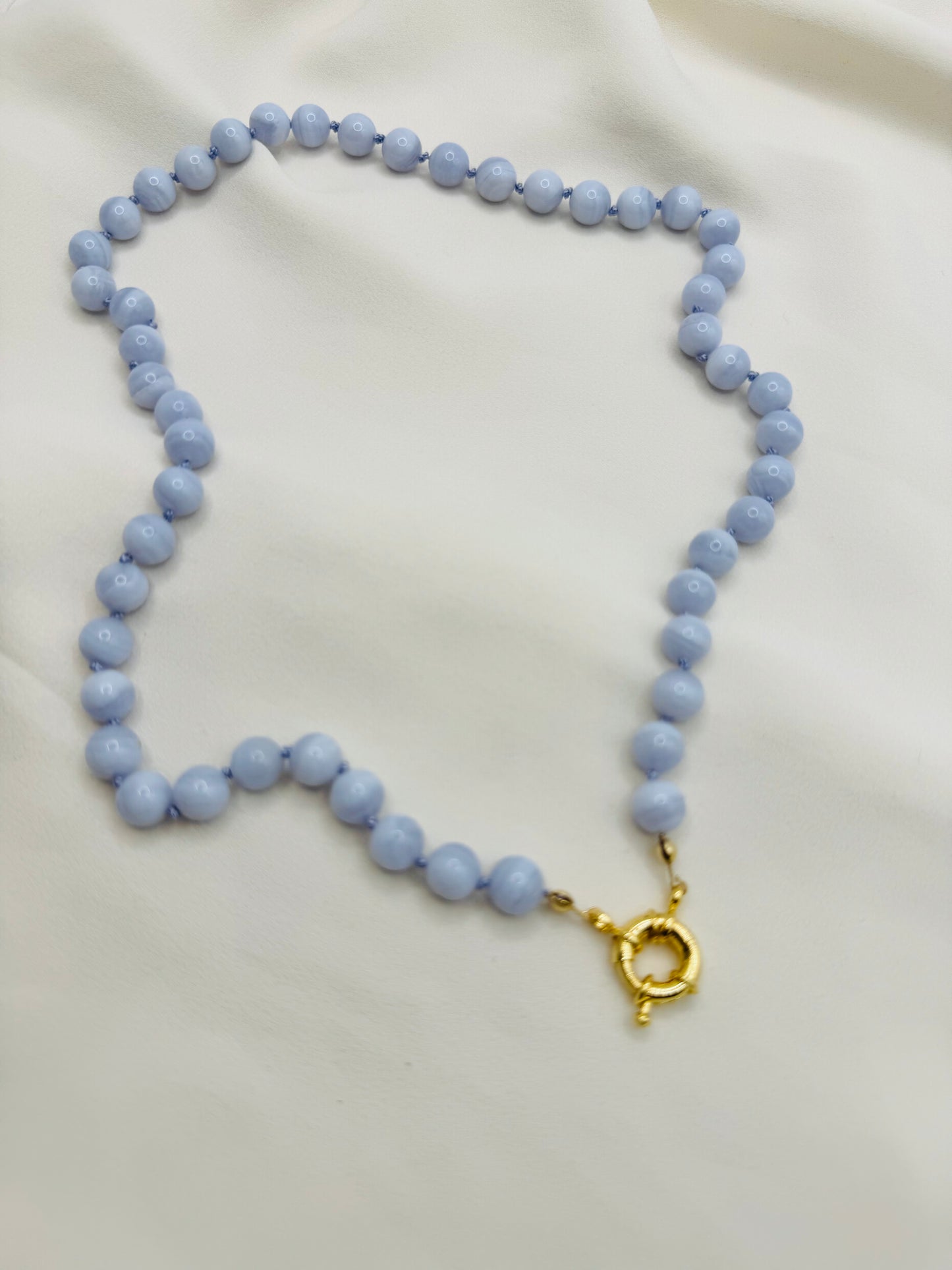 Blue Laced Agate Necklace