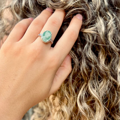 Green Cameo Ring