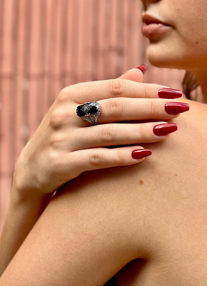 Black Agate Ring