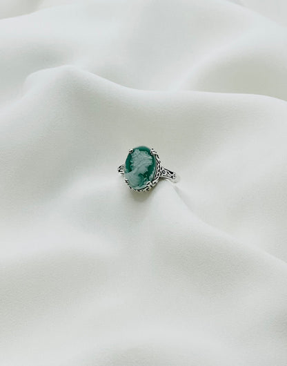 Green Cameo Ring