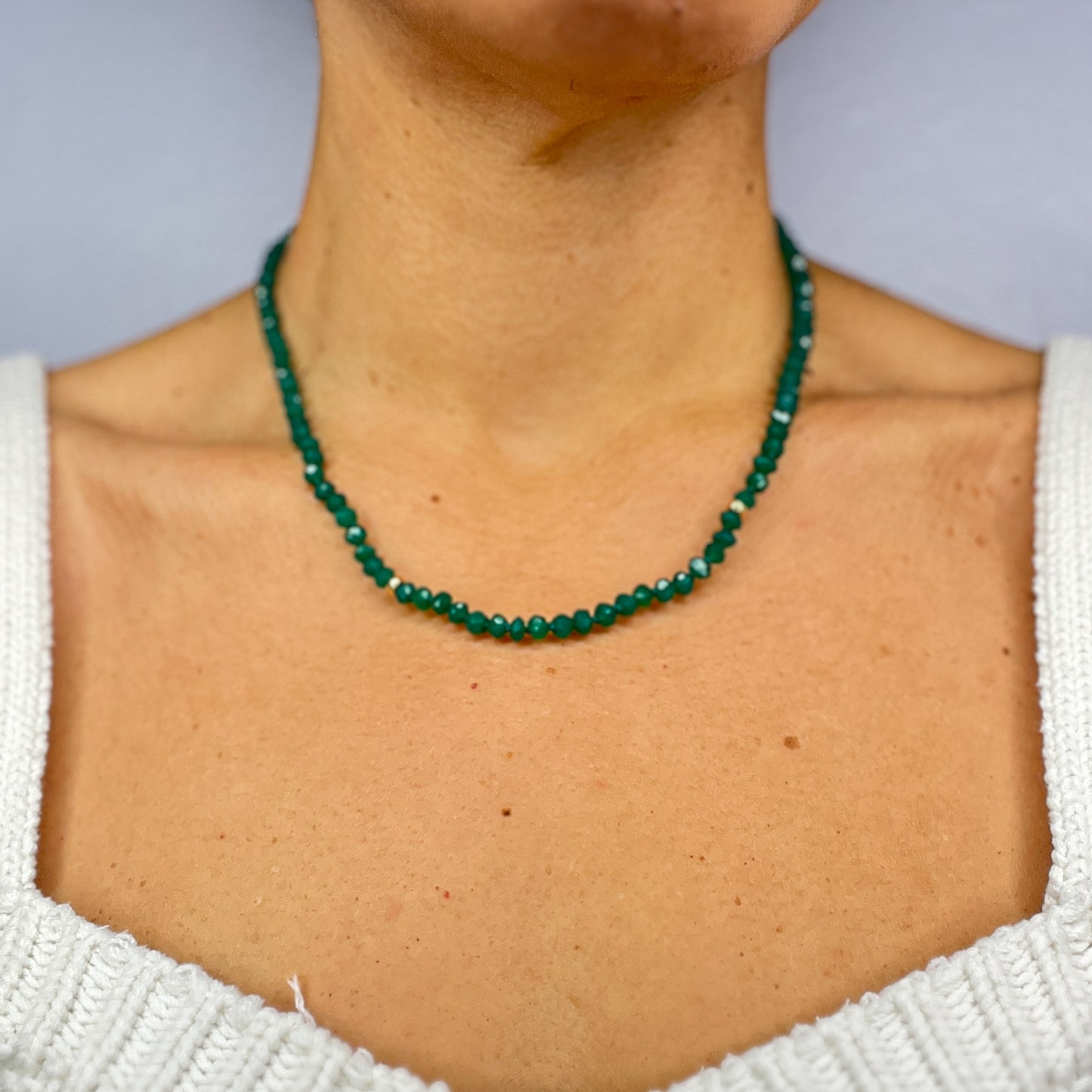 Green Onyx Knotted Necklace