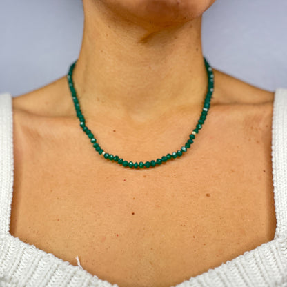 Green Onyx Knotted Necklace