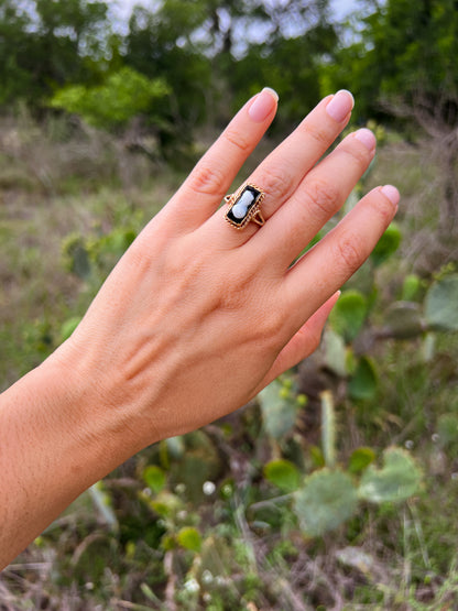 Black Cameo Ring