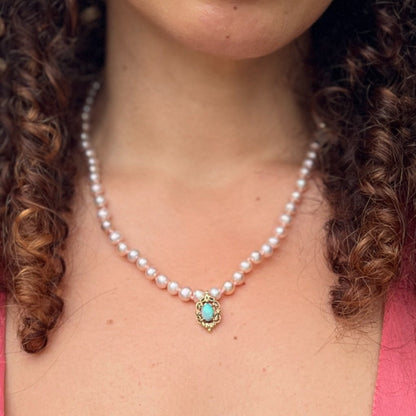 Opal Light Pink Pearl Necklace