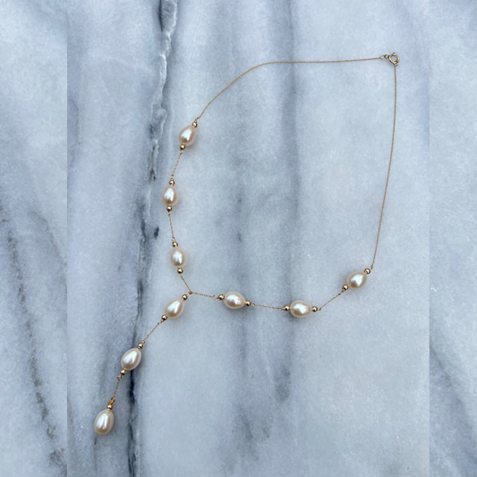 Freshwater Pearl Lariat Necklace